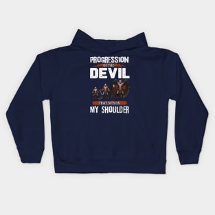 Progression of the Devil That Sits on My Shoulder Kids Hoodie